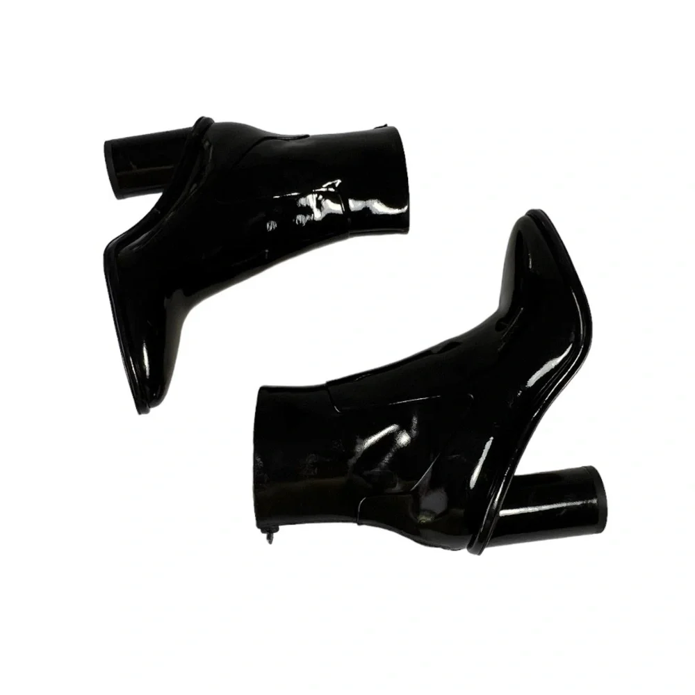 rag & bone Wiley Patent Leather Ankle Boots Black Pointed Toe Women’s 6 Luxe